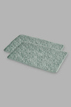 Load image into Gallery viewer, Redtag-Green-Velvet-3-Piece-Quilt-With-Geometric-Embroidery-(Double-Size)-Colour:Green,-Filter:Home-Bedroom,-HMW-BED-Quilts,-New-In,-New-In-HMW-BED,-Non-Sale,-S22A,-Section:Homewares-Home-Bedroom-