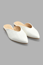 تنزيل الصورة على معرض الصور، Redtag-White-Closed-Toe-Woven-Mule-Colour:White,-Filter:Women's-Footwear,-New-In,-New-In-Women-FOO,-Non-Sale,-S22A,-Section:Women,-Women-Casual-Shoes-Women's-