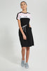 Redtag-Black/White/Pink-Sporty-Colorblocking-Knitted-Dress-Dresses-Senior-Girls-9 to 14 Years