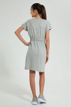 تنزيل الصورة على معرض الصور، Redtag-Grey/White/Black-Sporty-Colorblocking-Knitted-Dress-Dresses-Senior-Girls-9 to 14 Years