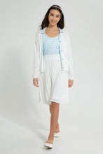 Load image into Gallery viewer, Redtag-White-Collared-Top-With-Inner-Blouses-Senior-Girls-9 to 14 Years