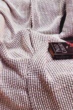 Load image into Gallery viewer, Redtag-Black/White-Basket-Weave-Throw-Throws-Home-Bedroom-