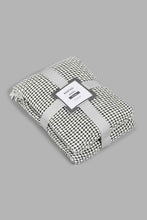 Load image into Gallery viewer, Redtag-Black/White-Basket-Weave-Throw-Throws-Home-Bedroom-