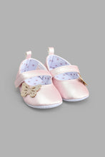 Load image into Gallery viewer, Redtag-Pale-Pink-Pram-Shoe-Colour:Pink,-Filter:Baby-Footwear-(0-to-18-Mths),-NBF-Casual-Shoes,-New-In,-New-In-NBF-FOO,-Non-Sale,-S22B,-Section:Kidswear-Baby-0 to 18 Months