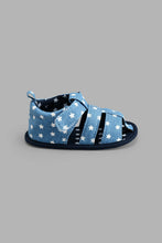Load image into Gallery viewer, Redtag-Denim-Pram-Shoe-Colour:Denim,-Filter:Baby-Footwear-(0-to-18-Mths),-NBF-Casual-Shoes,-New-In,-New-In-NBF-FOO,-Non-Sale,-S22B,-Section:Kidswear-Baby-0 to 18 Months