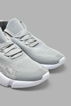 Load image into Gallery viewer, Redtag-Grey-Fly-Knit-Sneaker-Sneakers-Women's-
