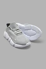 Load image into Gallery viewer, Redtag-Grey-Fly-Knit-Sneaker-Sneakers-Women's-