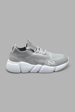 Load image into Gallery viewer, Redtag-Grey-Fly-Knit-Sneaker-Sneakers-Women's-