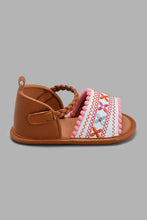 Load image into Gallery viewer, Redtag-Brown-Pram-Shoe-Pumps-Baby-0 to 18 Months