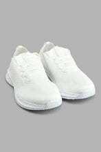 Load image into Gallery viewer, Redtag-White-Fly-Knit-Sneaker-Colour:White,-Filter:Women's-Footwear,-New-In,-New-In-Women-FOO,-Non-Sale,-S22A,-Section:Women,-Women-Trainers-Women's-