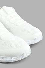 Load image into Gallery viewer, Redtag-White-Fly-Knit-Sneaker-Colour:White,-Filter:Women's-Footwear,-New-In,-New-In-Women-FOO,-Non-Sale,-S22A,-Section:Women,-Women-Trainers-Women's-