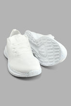 Load image into Gallery viewer, Redtag-White-Fly-Knit-Sneaker-Colour:White,-Filter:Women's-Footwear,-New-In,-New-In-Women-FOO,-Non-Sale,-S22A,-Section:Women,-Women-Trainers-Women's-