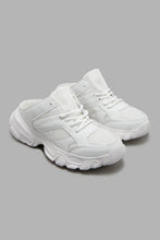 Load image into Gallery viewer, Redtag-White-Open-Back-Sneaker-Mule-Colour:White,-Filter:Women's-Footwear,-New-In,-New-In-Women-FOO,-Non-Sale,-S22A,-Section:Women,-Women-Trainers-Women's-