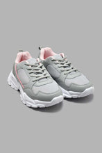 Load image into Gallery viewer, Redtag-Grey-Chunky-Lace-Up-Colour:Grey,-Filter:Women's-Footwear,-New-In,-New-In-Women-FOO,-Non-Sale,-S22A,-Section:Women,-Women-Trainers-Women's-