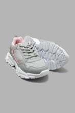 Load image into Gallery viewer, Redtag-Grey-Chunky-Lace-Up-Colour:Grey,-Filter:Women's-Footwear,-New-In,-New-In-Women-FOO,-Non-Sale,-S22A,-Section:Women,-Women-Trainers-Women's-