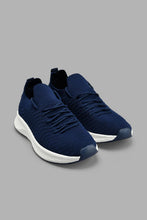 Load image into Gallery viewer, Redtag-Navy-Fly-Knit-Sneaker-Colour:Navy,-Filter:Women's-Footwear,-New-In,-New-In-Women-FOO,-Non-Sale,-S22A,-Section:Women,-Women-Trainers-Women's-