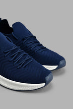 Load image into Gallery viewer, Redtag-Navy-Fly-Knit-Sneaker-Colour:Navy,-Filter:Women's-Footwear,-New-In,-New-In-Women-FOO,-Non-Sale,-S22A,-Section:Women,-Women-Trainers-Women's-