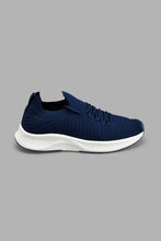 Load image into Gallery viewer, Redtag-Navy-Fly-Knit-Sneaker-Colour:Navy,-Filter:Women's-Footwear,-New-In,-New-In-Women-FOO,-Non-Sale,-S22A,-Section:Women,-Women-Trainers-Women's-