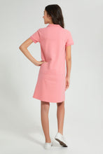 Load image into Gallery viewer, Pink Polo Skater Dress