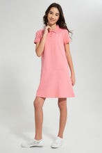 Load image into Gallery viewer, Pink Polo Skater Dress