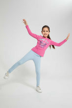 تنزيل الصورة على معرض الصور، Redtag-Fuchsia-Butterfly-Print-Tee-Blouses-Girls-2 to 8 Years
