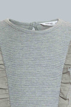تنزيل الصورة على معرض الصور، Redtag-Grey-Drop-Needle-Chest-Frill-T-Shirt-Plain-Girls-2 to 8 Years