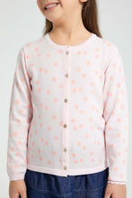 تنزيل الصورة على معرض الصور، Redtag-Pink-Spots-Print-Cardigan-Cardigans-Girls-2 to 8 Years
