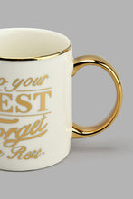Load image into Gallery viewer, Redtag-Gold-And-White-Printed-Mug-Colour:Gold,-Colour:White,-Filter:Home-Dining,-HMW-DIN-Mugs,-New-In,-New-In-HMW-DIN,-Non-Sale,-S22A,-Section:Homewares-Home-Dining-