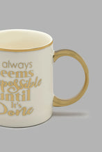 Load image into Gallery viewer, Redtag-Gold-/-White-It-Always-Seems-Impossible-Until-Its-Done-Print-Mug-Mugs-Home-Dining-