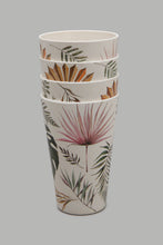 تنزيل الصورة على معرض الصور، Redtag-Multicolour-Lefe-Bamboo-Glass-Set-(4-Piece)-Glasses-Home-Dining-0