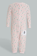 تنزيل الصورة على معرض الصور، Redtag-Pink--Alphabets-Fleece-Romper-Rompers-Baby-0 to 12 Months