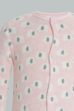 تنزيل الصورة على معرض الصور، Redtag-Pink--Alphabets-Fleece-Romper-Rompers-Baby-0 to 12 Months