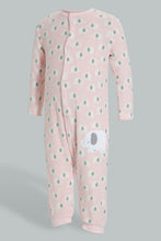 تنزيل الصورة على معرض الصور، Redtag-Pink--Alphabets-Fleece-Romper-Rompers-Baby-0 to 12 Months