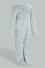 تنزيل الصورة على معرض الصور، Redtag-Grey-And-Charcoal-Penguinveloure-2-Packs-Sleepsuit-Sleepsuits-Baby-0 to 12 Months