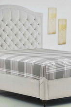 تنزيل الصورة على معرض الصور، Redtag-Grey-Check-Printed-Fitted-Sheet(Twin-Size)-Fitted-Sheets-Home-Bedroom-