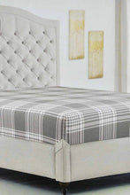 Load image into Gallery viewer, Redtag-Grey-Stripe-Printed-Fitted-Sheet(King-Size)-Fitted-Sheets-Home-Bedroom-