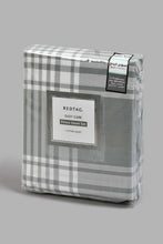 Load image into Gallery viewer, Redtag-Grey-Stripe-Printed-Fitted-Sheet(Super-King-Size)-Fitted-Sheets-Home-Bedroom-