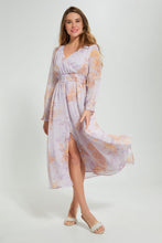 Load image into Gallery viewer, Redtag-Floral-Print-Wrap-Midi-Dress-Dresses-Women's-