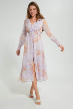 Load image into Gallery viewer, Redtag-Floral-Print-Wrap-Midi-Dress-Dresses-Women's-