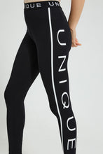 تنزيل الصورة على معرض الصور، Redtag-Black-Skinny-Side-Print-Legging-Leggings-Women's-