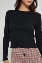 تنزيل الصورة على معرض الصور، Redtag-Mustard-Rib-Plain-Long-Sleeve-T-Shirt-Active-Tees-Women's-