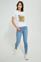 تنزيل الصورة على معرض الصور، Redtag-White-Photographic-Print-T-Shirt-Active-Tees-Women's-