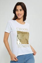 تنزيل الصورة على معرض الصور، Redtag-White-Photographic-Print-T-Shirt-Active-Tees-Women's-