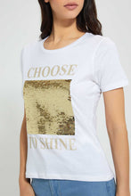 تنزيل الصورة على معرض الصور، Redtag-White-Photographic-Print-T-Shirt-Active-Tees-Women's-