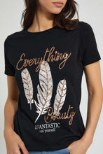 تنزيل الصورة على معرض الصور، Redtag-Black-Photographic-Print-T-Shirt-Active-Tees-Women's-