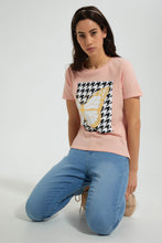 تنزيل الصورة على معرض الصور، Redtag-Yellow-Graphic-Print-T-Shirt-Active-Tees-Women's-