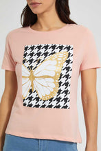 تنزيل الصورة على معرض الصور، Redtag-Yellow-Graphic-Print-T-Shirt-Active-Tees-Women's-