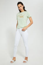 تنزيل الصورة على معرض الصور، Redtag-Mint-Graphic-Print-T-Shirt-Active-Tees-Women's-