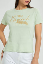 تنزيل الصورة على معرض الصور، Redtag-Mint-Graphic-Print-T-Shirt-Active-Tees-Women's-