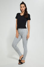 Load image into Gallery viewer, White Printed Legging